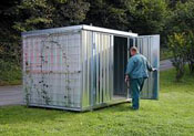 Opslag container ruimte en materiaal